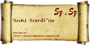 Szuhi Szeréna névjegykártya